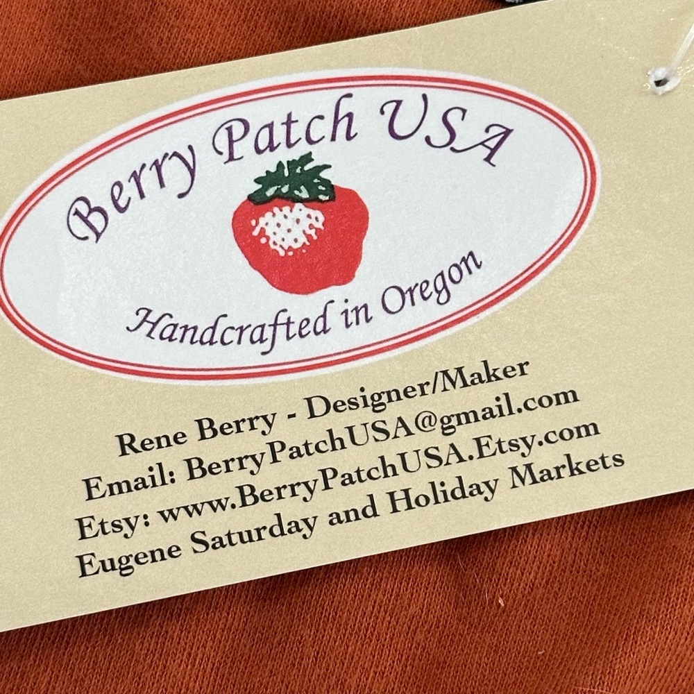Berry Patch USA Kids Orange Long Sleeve Preshrunk Cotton Tee size 12-18 mns - Picture 4 of 6